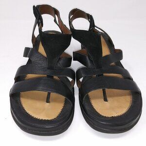 NWOT Hush Puppies Black Sandals Sz 9.5W